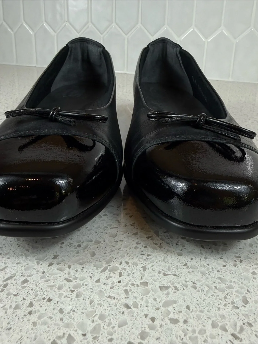 SAS Coco Slip On Loafer Black Bow Comfort Flats 8.5N Made USA